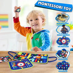 Montessori Busy Board Sensory Learning Toy for Toddlers