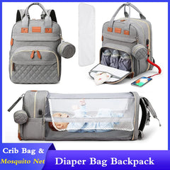 3 in 1 Diaper Bag Backpack with Baby Bed
