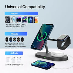 3 in 1 Wireless Charging Station for Apple